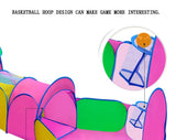 WYQ Kids Play Pack-4 (Tienda, Túnel, Foso para Bolas, Mini aro de Baloncesto) Patio de Juegos para bebés y niños pequeños, en Interiores o al Aire Libre Corralito Play Yard