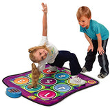 TAPETE DE BAILE touch con música, luces, números y diferentes retos en donde aprendes a bailar de forma didáctica y divertida con pies y manos / 91x89cm / Hace del baile un juego didáctico para niños, niñas y bebes. Dancing playmat