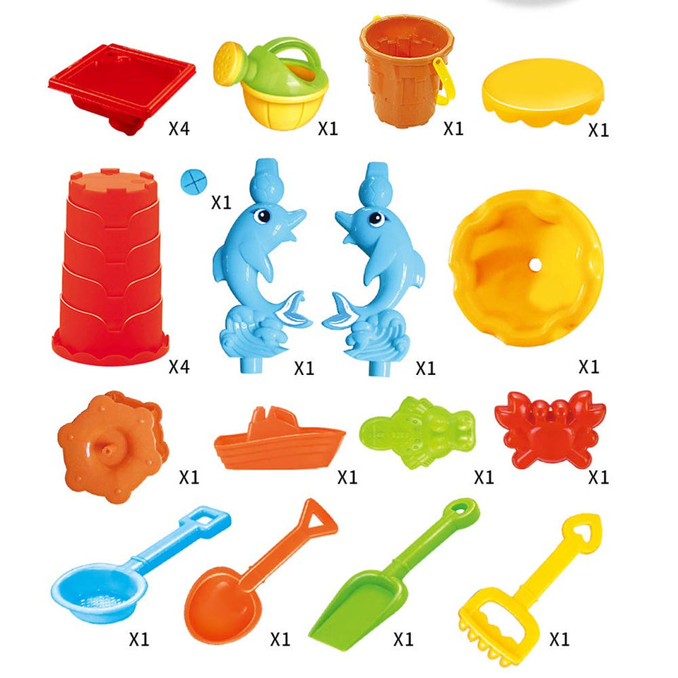 Juego De Juguetes para La Mesa De Playa para NiñOs, Juego De Piscina De Arena Grande Ensamblado Juego para Bebé Dragado con Agua para Jugar InteraccióN para Los NiñOs En Vacaciones