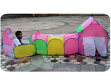 WYQ Kids Play Pack-4 (Tienda, Túnel, Foso para Bolas, Mini aro de Baloncesto) Patio de Juegos para bebés y niños pequeños, en Interiores o al Aire Libre Corralito Play Yard