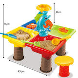 Juego De Juguetes para La Mesa De Playa para NiñOs, Juego De Piscina De Arena Grande Ensamblado Juego para Bebé Dragado con Agua para Jugar InteraccióN para Los NiñOs En Vacaciones