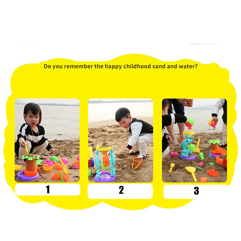 Juego De Juguetes para La Mesa De Playa para NiñOs, Juego De Piscina De Arena Grande Ensamblado Juego para Bebé Dragado con Agua para Jugar InteraccióN para Los NiñOs En Vacaciones