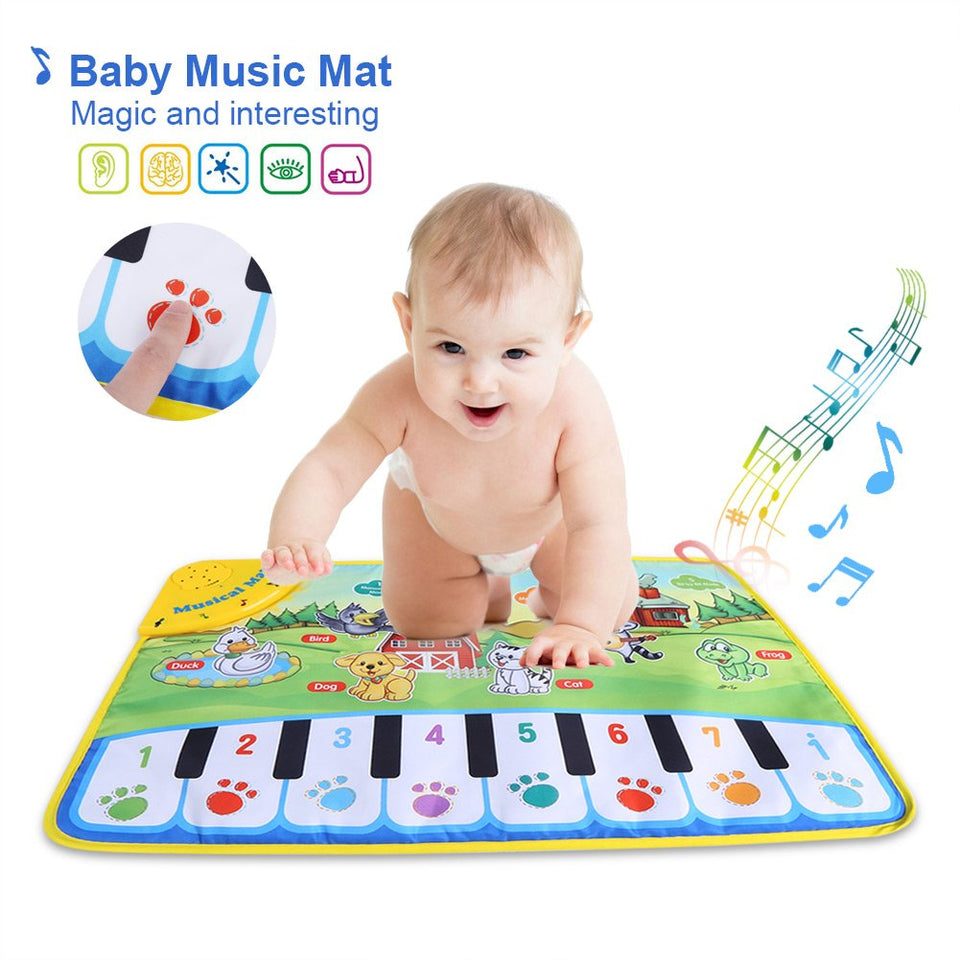 Asixx Alfombra Musical para Bebé, Alfombra de Piano, Juego de Alfombrilla, de Plástico Y Tela, Cinco Modos, Regalo para Bebé Y Los Niños