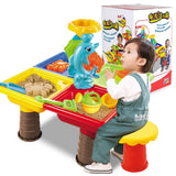 Juego De Juguetes para La Mesa De Playa para NiñOs, Juego De Piscina De Arena Grande Ensamblado Juego para Bebé Dragado con Agua para Jugar InteraccióN para Los NiñOs En Vacaciones