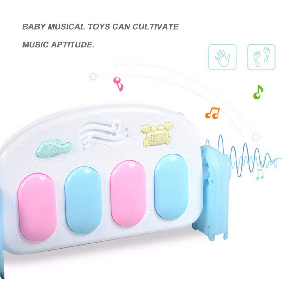 Tivolii Juego para bebés Alfombra para Gatear Recién Nacidos Bebé Actividad de Juego Suave Patada Sentado Sentado Estera Pedal Música de Piano Alfombra Manta Juguetes educativos