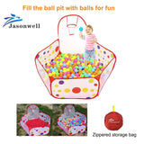 Jasonwell Interiores Casas Jardin niños Casas para niños con aro de Baloncesto y Bolsa de Almacenamiento con Cremallera para los niños 4 Ft / 120CM (Bolas no está Incluidas)