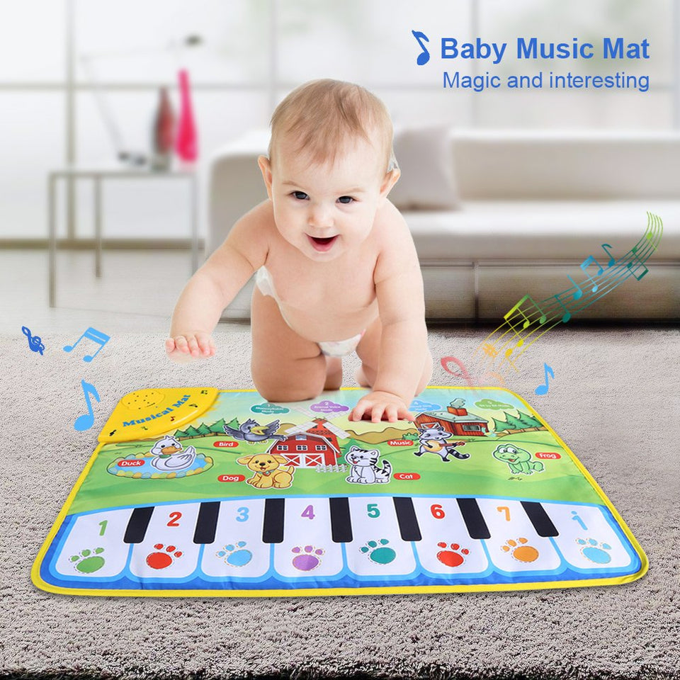 Asixx Alfombra Musical para Bebé, Alfombra de Piano, Juego de Alfombrilla, de Plástico Y Tela, Cinco Modos, Regalo para Bebé Y Los Niños