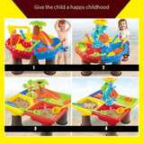 Juego De Juguetes para La Mesa De Playa para NiñOs, Juego De Piscina De Arena Grande Ensamblado Juego para Bebé Dragado con Agua para Jugar InteraccióN para Los NiñOs En Vacaciones