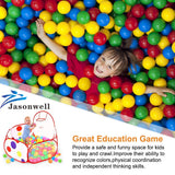 Jasonwell Interiores Casas Jardin niños Casas para niños con aro de Baloncesto y Bolsa de Almacenamiento con Cremallera para los niños 4 Ft / 120CM (Bolas no está Incluidas)