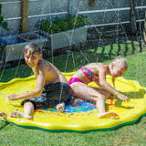 LIJUEZL Estera de rociado de rociadores de Agua de 170 cm, Césped de Juegos para niños Juguete de espray de Agua Inflable de PVC para bebé Actividad de diversión en la Playa